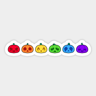 Pumpkins rainbow Sticker